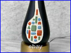Mid-Century Modern Atomic Sculpted Ceramic Table Lamp