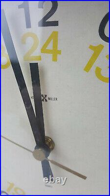 Mid Century Modern Howard Miller Atomic Wall Clock George Nelson Model # 622-535