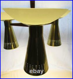 Mid Century Modern Imperialite Atomic Swag Lamp Cone 1950s Chandelier Vintage
