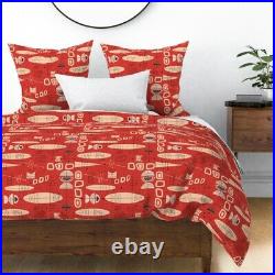 Mid Century Modern Mid Century Mod Retro Vintage Sateen Duvet Cover by Roostery