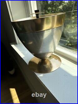 Mid-Century Modern Mirro Aluminum Copper Atomic Era Bullet Ice Bucket MCM Rare