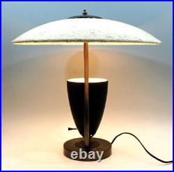 Mid Century Modern Saucer Reflector Table Lamp Italian 1953 UFO Atomic Flying