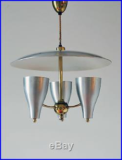 Mid Century Modern Triennale atomic xl aluminum ceiling lamp stilnovo lightolier