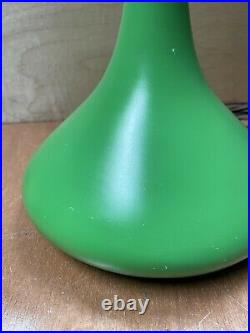 Mid Century Modern vintage Green Laurel Genie Lamp Tulip Base atomic mcm