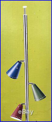 Mid Century POLE LAMP Todd Oldham DORMROOM Eames Stilnovo Deco Arteluce Atomic