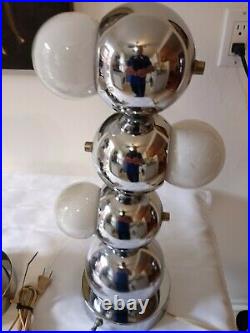 Mid Century Space Age table Lamp Atomic Design Light Eyeball FREE SHIPPIN