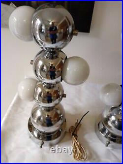 Mid Century Space Age table Lamp Atomic Design Light Eyeball FREE SHIPPIN