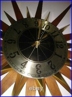 Mid Century Starburst Elgin Atomic Wall Clock 26