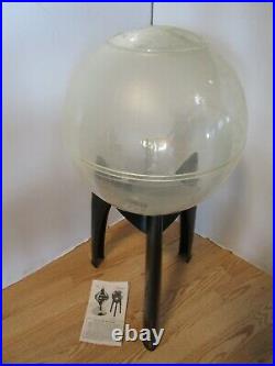 Mid century Atomic Space age tripod stand World Globe Terrarium 1960's 34T USA