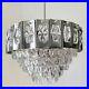 Mid-century Kinkeldey Chrome Chandeler Pendant Vintage Atomic Space age