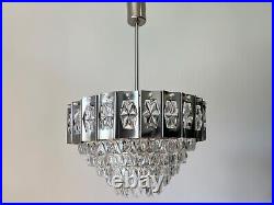 Mid-century Kinkeldey Chrome Chandeler Pendant Vintage Atomic Space age