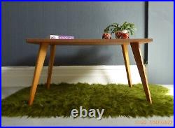 Mid century coffee table side table vintage retro beech formica atomic 50s 60s