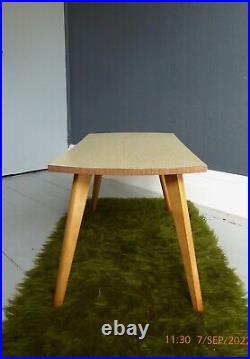 Mid century coffee table side table vintage retro beech formica atomic 50s 60s