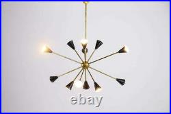 Mid century style Sputnik Chandelier Atomic Space Age Handmade Brass Light