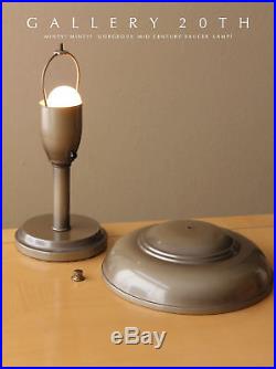 Minty! MID Century Library Saucer Lamp! 50's Vtg Atomic Light Ufo Modern Retro