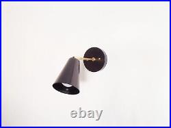 Modern Extended Wall Sconce Mid Century Atomic Swivel Cone Shade Bedroom
