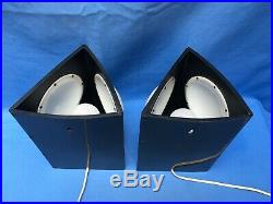 Pair Mid Century Acrylic Atomic Space Age Modern Bubble Lamps Sconce Light
