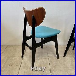 Pair Of Mid Century G Plan E Gomme Butterfly Chairs Atomic Era Tola Black Teal