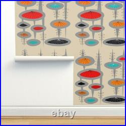 Peel-and-Stick Removable Wallpaper Space Age Atomic Mid Century Era Inspired