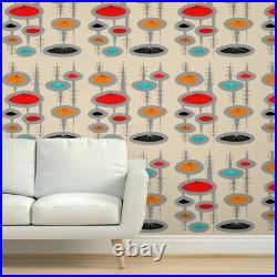 Peel-and-Stick Removable Wallpaper Space Age Atomic Mid Century Era Inspired