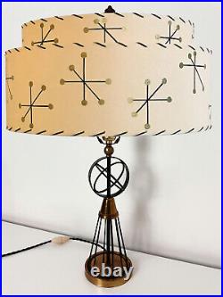 RARE Original 1950's ATOMIC / SPUTNIK American Mid Century Modern Table Lamp