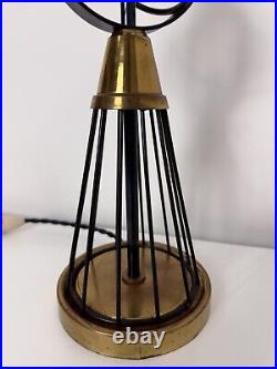 RARE Original 1950's ATOMIC / SPUTNIK American Mid Century Modern Table Lamp
