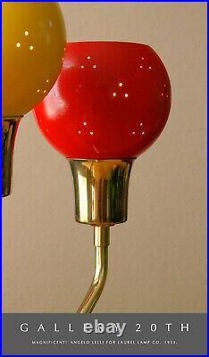 Rare! 50's 3-shade Laurel Lamp! Triennale Italian Atomic MID Century Modern 60's