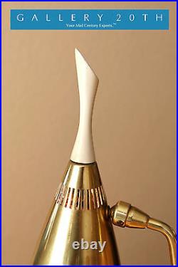 Rare! 50's Gio Ponti MID Century Brass Laurel Lamp! Atomic Modern Gold Vtg Retro