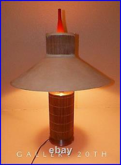 Rare! MID Century Modern Tiki Lamp! 50's Robsjohn Gibbings 40's Atomic Vtg Retro