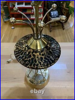 Rare Vintage Mid Century Modern Sputnik Atomic Metal Table Lamp Space Age
