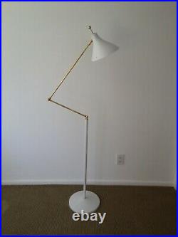 STILNOVO Eames ARTELUCE Adjustable Z FLOOR LAMP Mid Century DECO Atomic WHITE