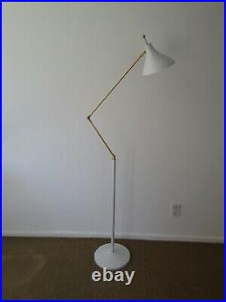 STILNOVO Eames ARTELUCE Adjustable Z FLOOR LAMP Mid Century DECO Atomic WHITE