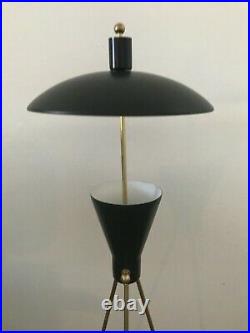 STILNOVO Mid Century ARTELUCE Black TABLE or FLOOR LAMP LIGHT Deco ATOMIC