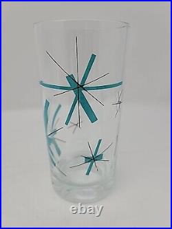 Salem North Star Atomic Starburst Mid Century Modern 5.5 Glass Set Of 4