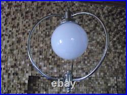 Space age atomic ceiling lamp opaline glass. 1960/70 mid century