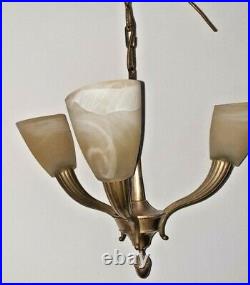 Stunning MID Century Bronze Retro Conical Atomic Ceiling Light And Wall Light