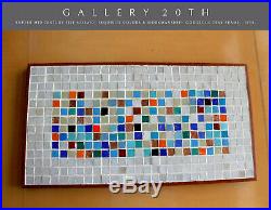 Superb! MID Century Modern Original Tile Mosaic Wall Art! Vtg 50's Atomic Table