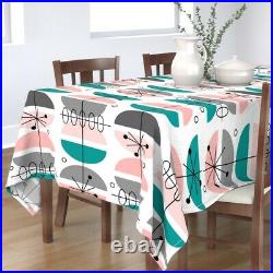 Tablecloth Atomic Mid-Century Modern Vintage Inspired Retro Cotton Sateen