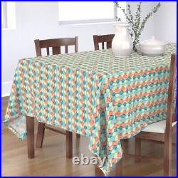 Tablecloth Mid Century Vintage Futuristic Mid Century Atomic Cotton Sateen
