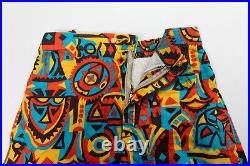 VTG 1960's TIKI HAWAIIAN BOARD SHORTS SURF SWIM TRUNK MID-CENTURY ATOMIC MEN S M