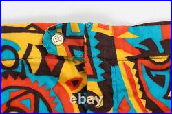 VTG 1960's TIKI HAWAIIAN BOARD SHORTS SURF SWIM TRUNK MID-CENTURY ATOMIC MEN S M