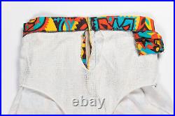 VTG 1960's TIKI HAWAIIAN BOARD SHORTS SURF SWIM TRUNK MID-CENTURY ATOMIC MEN S M