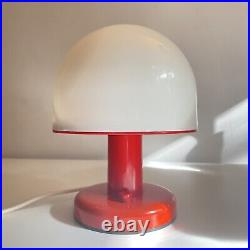 VTG Atomic Mushroom Table Lamp Red White BHS 1970s Mid Century 70s Pop Art UFO