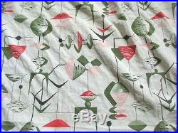 Vintage 1940s 1950s Bark Cloth Mid Century Modern Large Fabric Atomic Age MCM