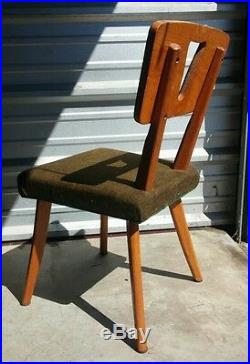 Vintage 1950's Mid Century Modern Plywood Chair Retro Atomic Eames Era Space Age