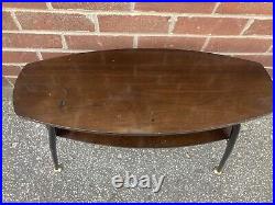 Vintage 1950s ATOMIC TV Stand Table Swivel Top Mid Century