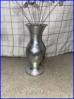 Vintage 1960 Silver Rose Kinetic Sculpture sputnik Atomic Mobile Danish art vase