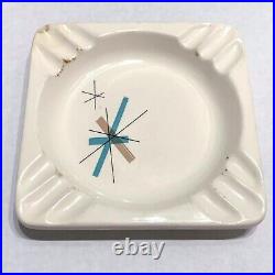 Vintage 1960s Salem Ashtray North Star Atomic Mid-Century Hopscotch Turquoise