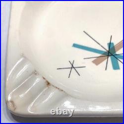 Vintage 1960s Salem Ashtray North Star Atomic Mid-Century Hopscotch Turquoise