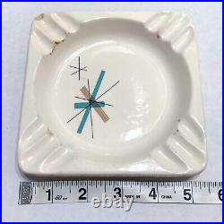 Vintage 1960s Salem Ashtray North Star Atomic Mid-Century Hopscotch Turquoise